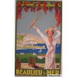 Vintage Poster Beaulieu sur Mer Artist Viano